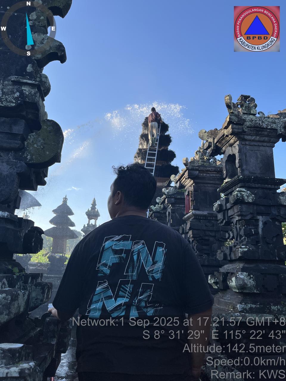 Kebakaran di Pura Penataran Pande Meranggi, Dusun Beneng, Desa Getakan