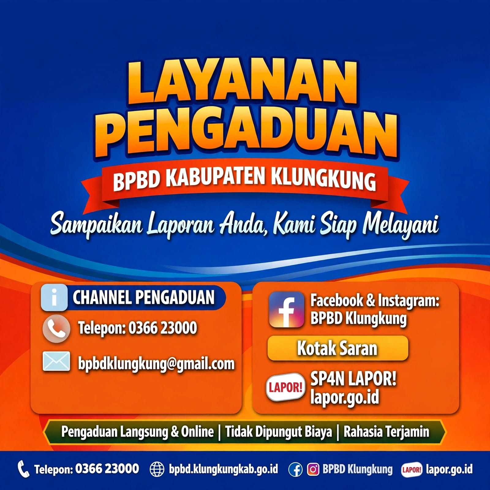 LAYANAN PENGADUAN BPBD KLUNGKUNG